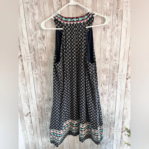 THML A Line Embroidered Swing Dress Geometric Pattern Size Large - Picture 3 of 3